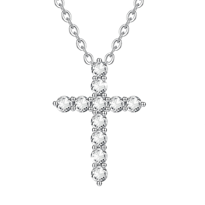 Sterling Silver Cross Necklace Good Luck Vintage Pendant