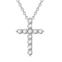 Sterling Silver Cross Necklace Good Luck Vintage Pendant