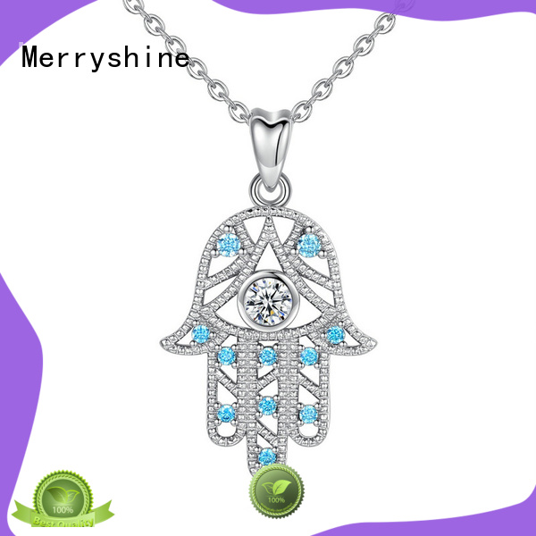 Merryshine Best silver heart pendant necklace for business a new mom