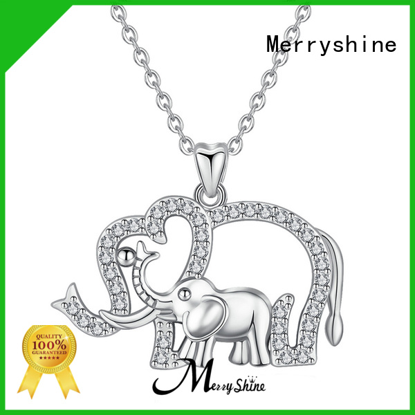 Merryshine Custom heart sterling silver pendant necklace manufacturers for ears