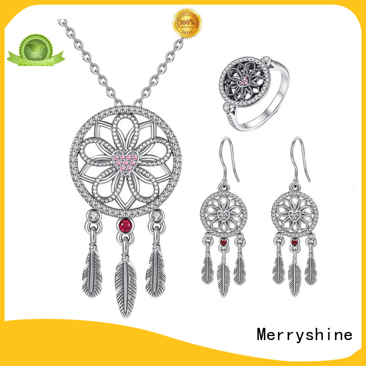 Merryshine durable sterling silver jewelry sets from China for deep v neck dress