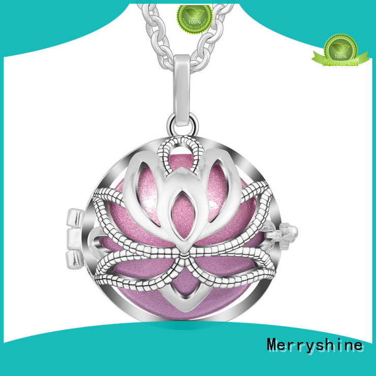 Merryshine zirconia sterling silver harmony ball necklace manufacturers for flower girl