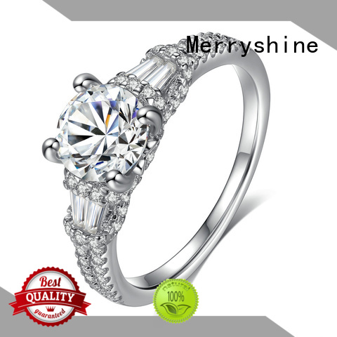 Merryshine tarnish sterling silver jewelry rings Supply for gowns