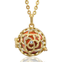 Flower 18K Gold Jewelry Angel Wing Harmony Bola Ball Bail Ball for Pregnant Women