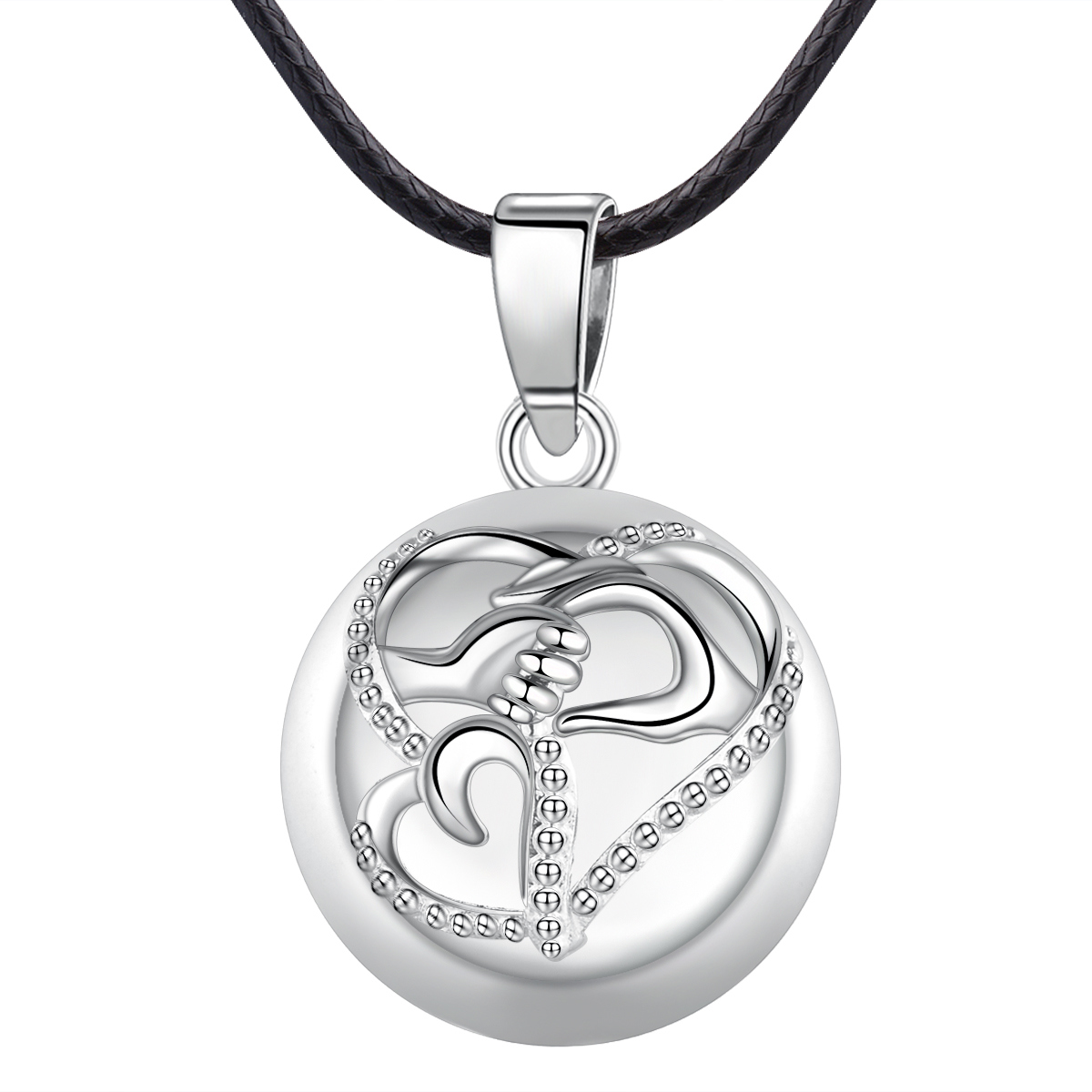 925 Sterling Silver Harmony Ball Pendant Necklace Pregnancy Chime Ball...