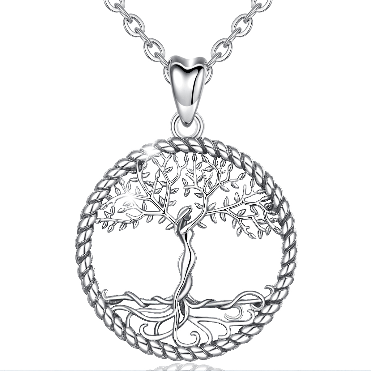 Special Design Tree of the Goddess Pattern Hollow Embossed Design 925 Sterling Silver Pendants