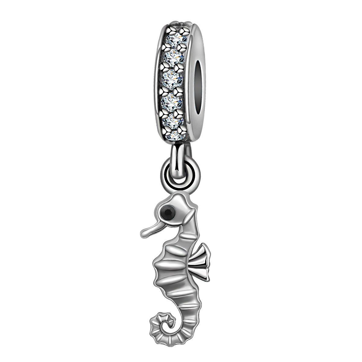 925 Sterling Silver Hippocampus Charm Fit Bracelet Bangle Popular Beads For Jewelry Making