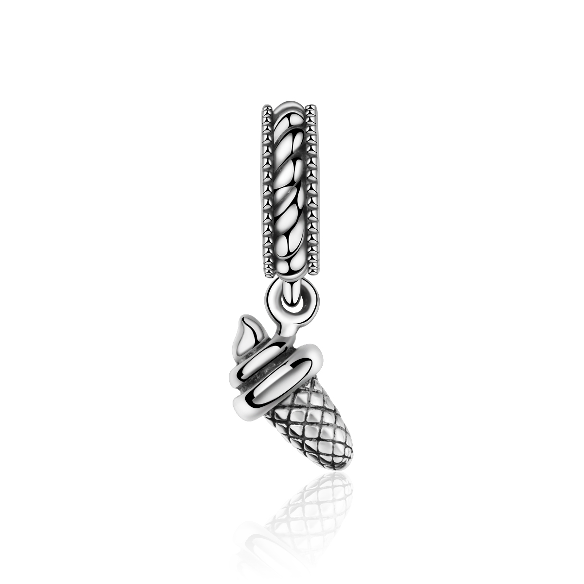 Ice cream pendant s925 sterling silver beaded bracelet beads jewelry diy accessories