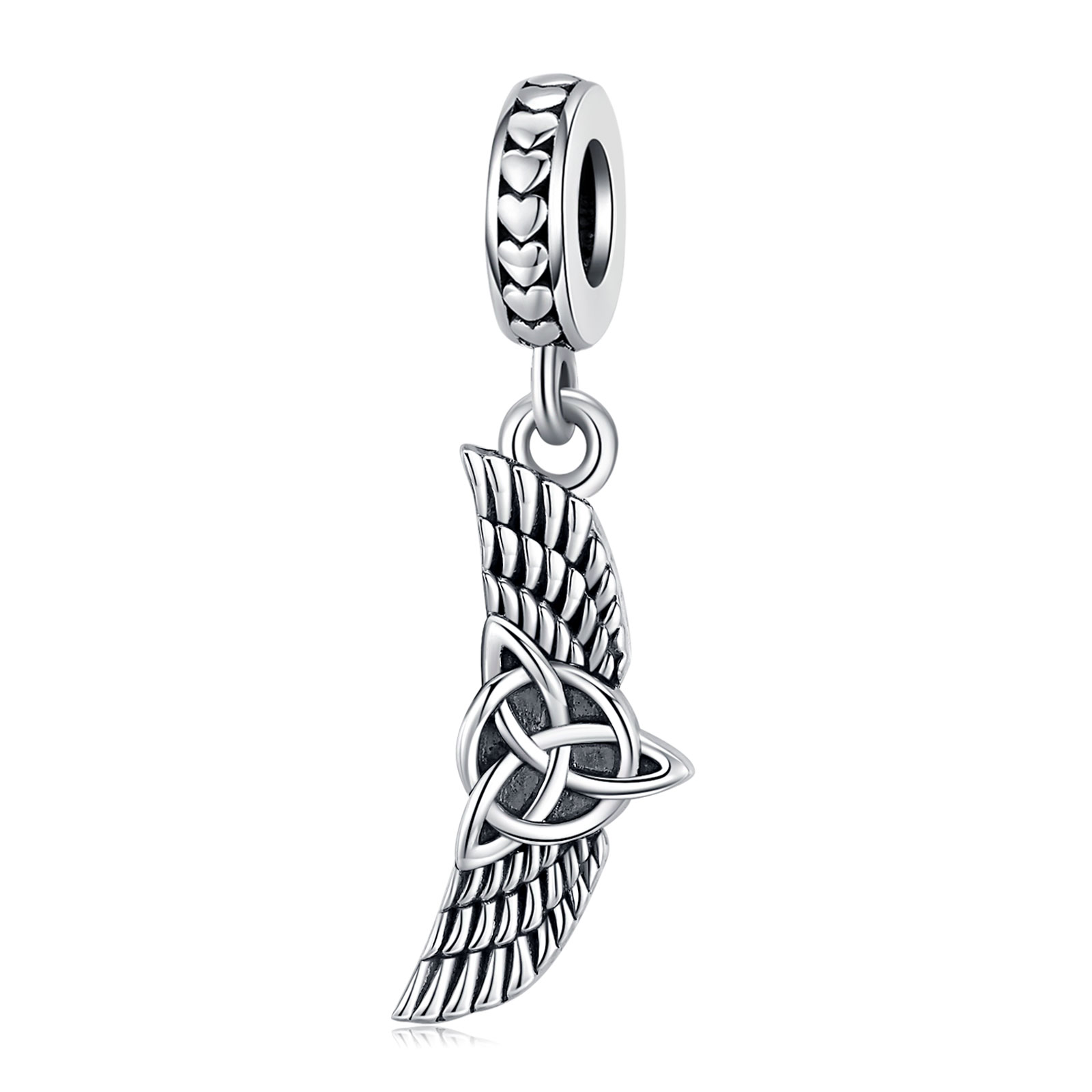 Merryshine DIY Jewelry Charm Bracelet Beads S925 Sterling Sliver Celtic Angle Wings Charms for Bracelets
