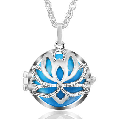 Merryshine Jewelry Wholesale New Arrival Silver Lotus Chime Ball Cage Pendant for Women