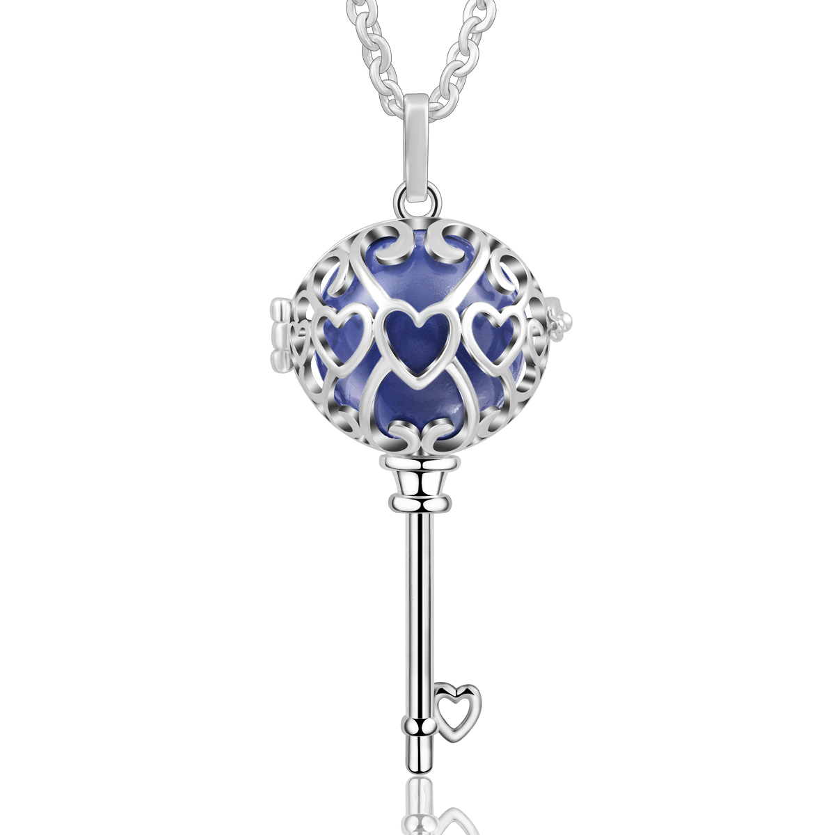 Merryshine Jewelry Fashion jewelry 925 sterling silver brass thin chain heart key necklace for men women