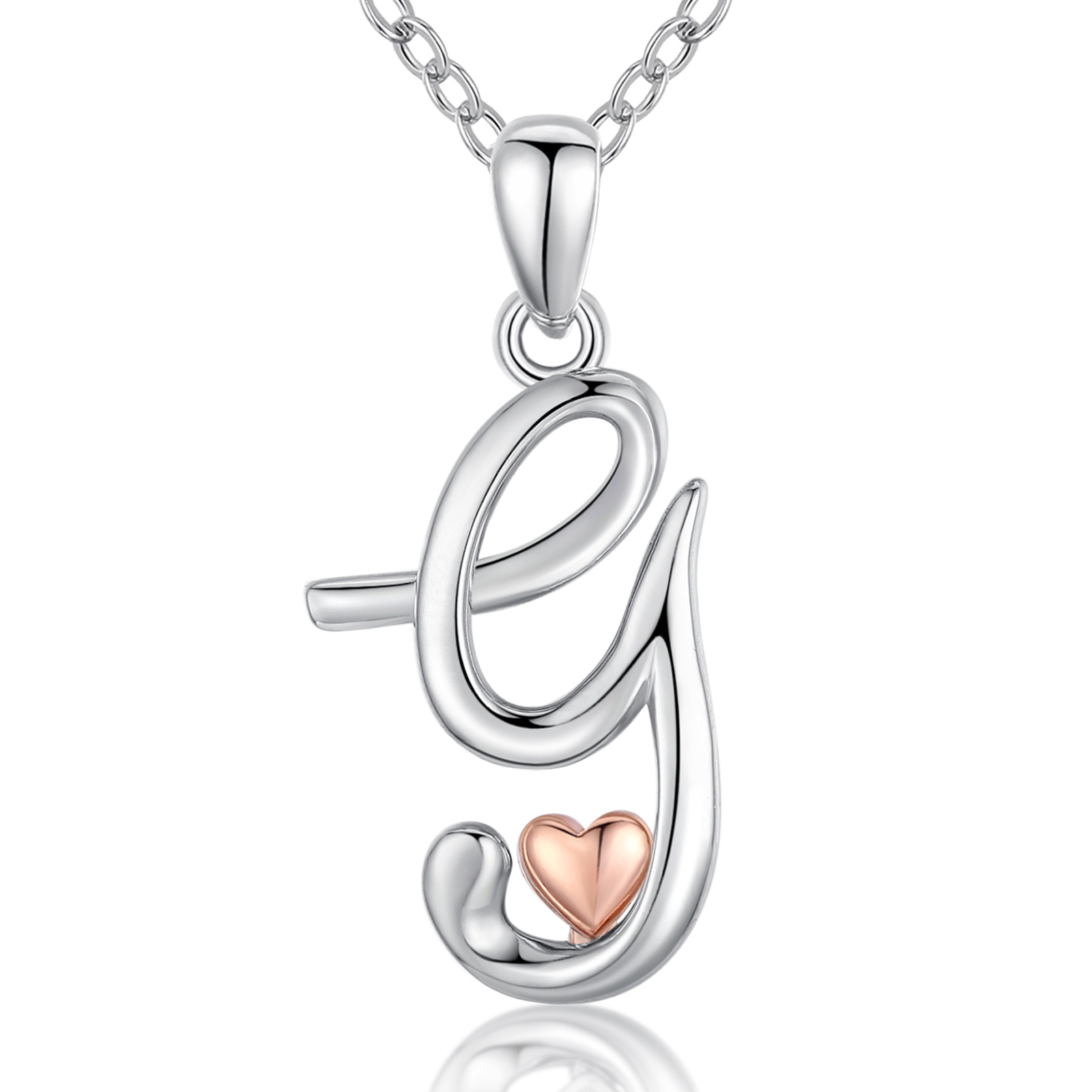 Merryshine Jewelry fastness s925 sterling silver plated rhodium letter Y initial pendant necklace for women