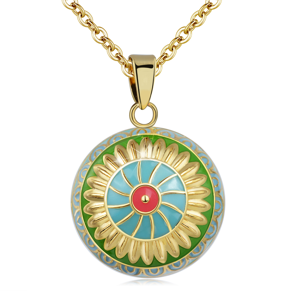 Merryshine Jewelry Angel Chime Caller Pregnancy Mexico Bola Ball Harmony Gold Chain Necklace