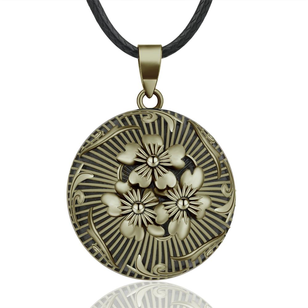 Merryshine Jewelry Retro Flower Relief Design Wholesale Harmony Bola Balls Necklace Pendant