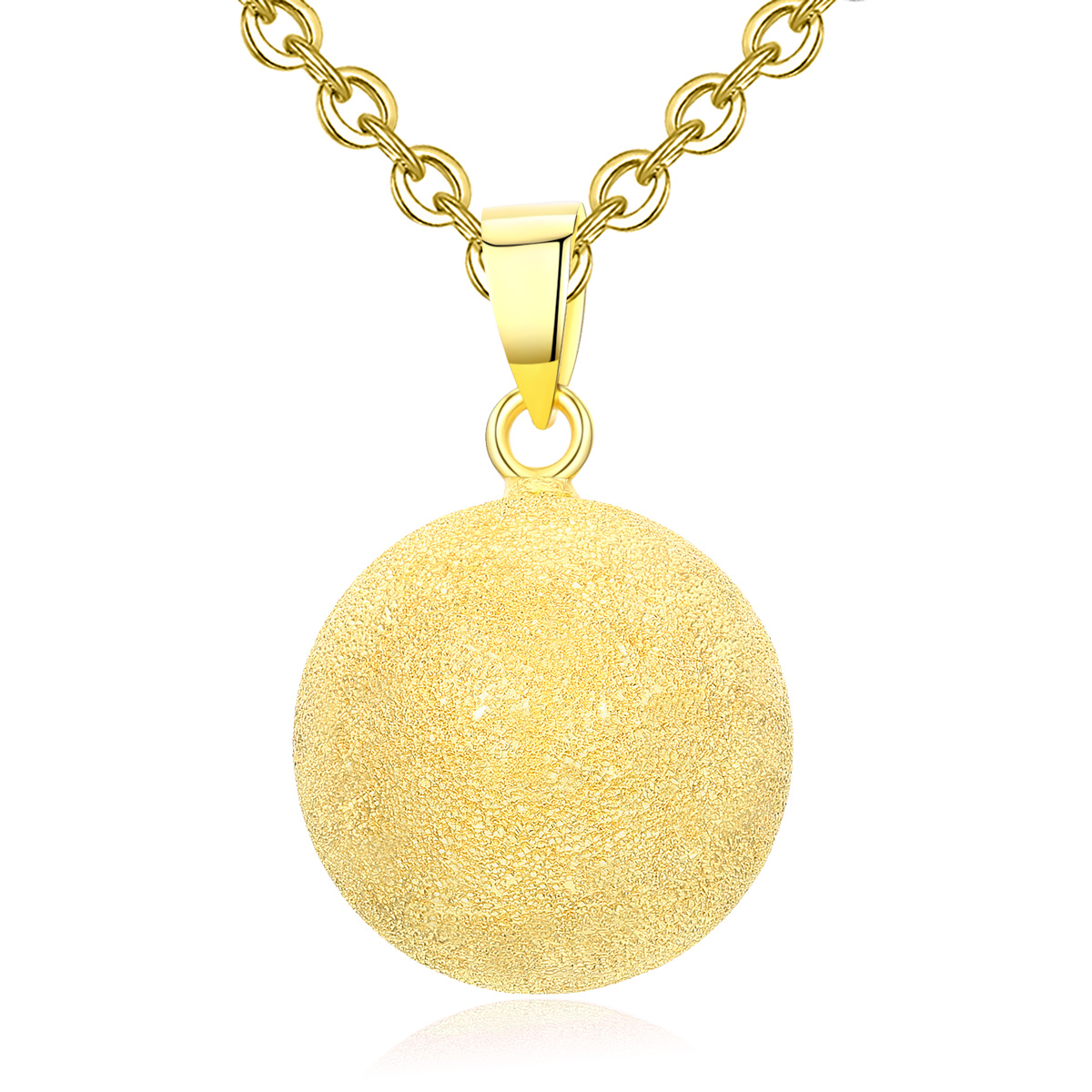 Merryshine Jewelry Matte Gold Plated Harmony Mexican Bola De Grossesse Ball Pregnancy Necklace