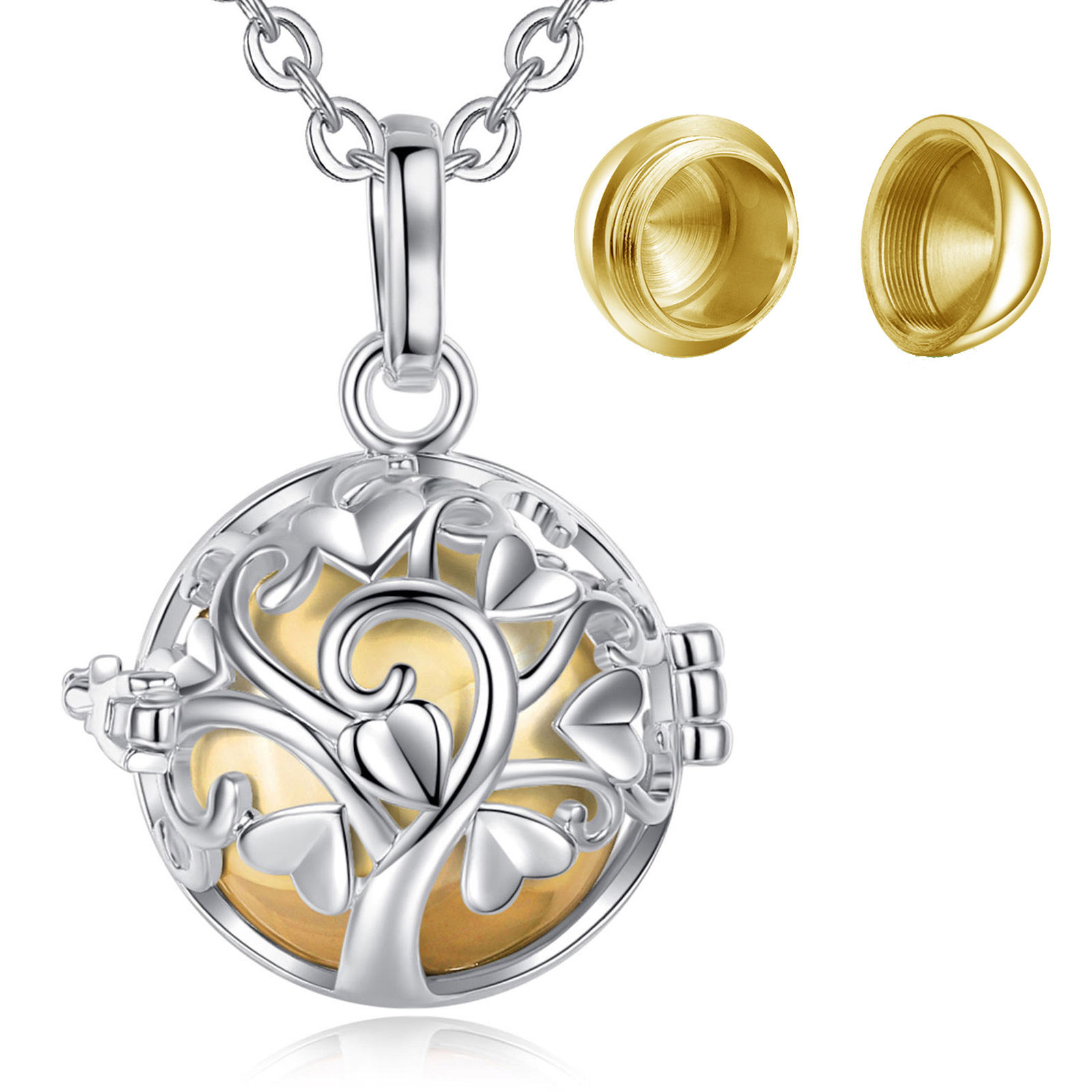 Merryshine Hollow Cage Memorial Keepsake Cremation Jewelry Wholesale Dog Urn Necklaces for Ashes