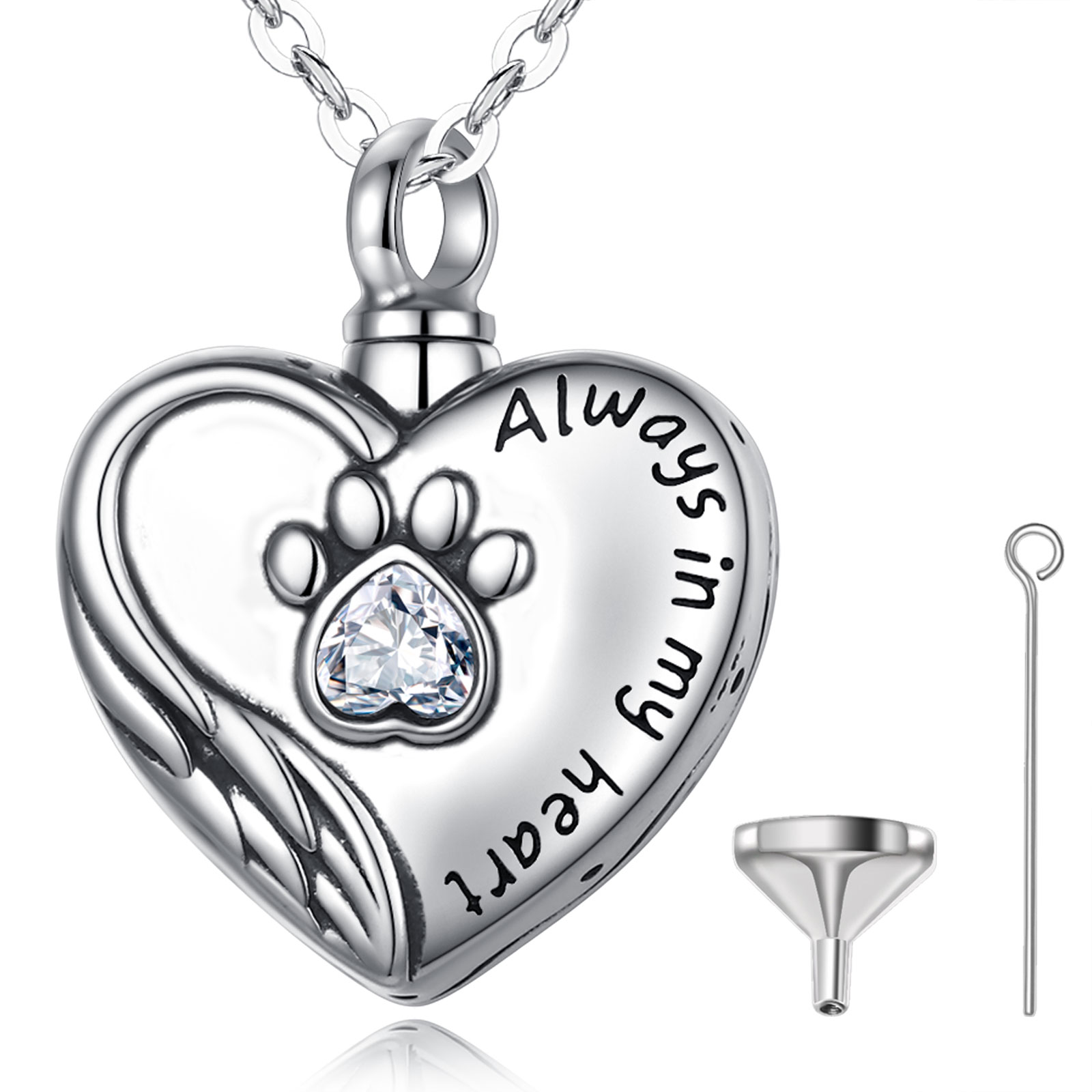 Merryshine 925 sterling silver cremation jewelry heart memorial urn necklaces for ashes