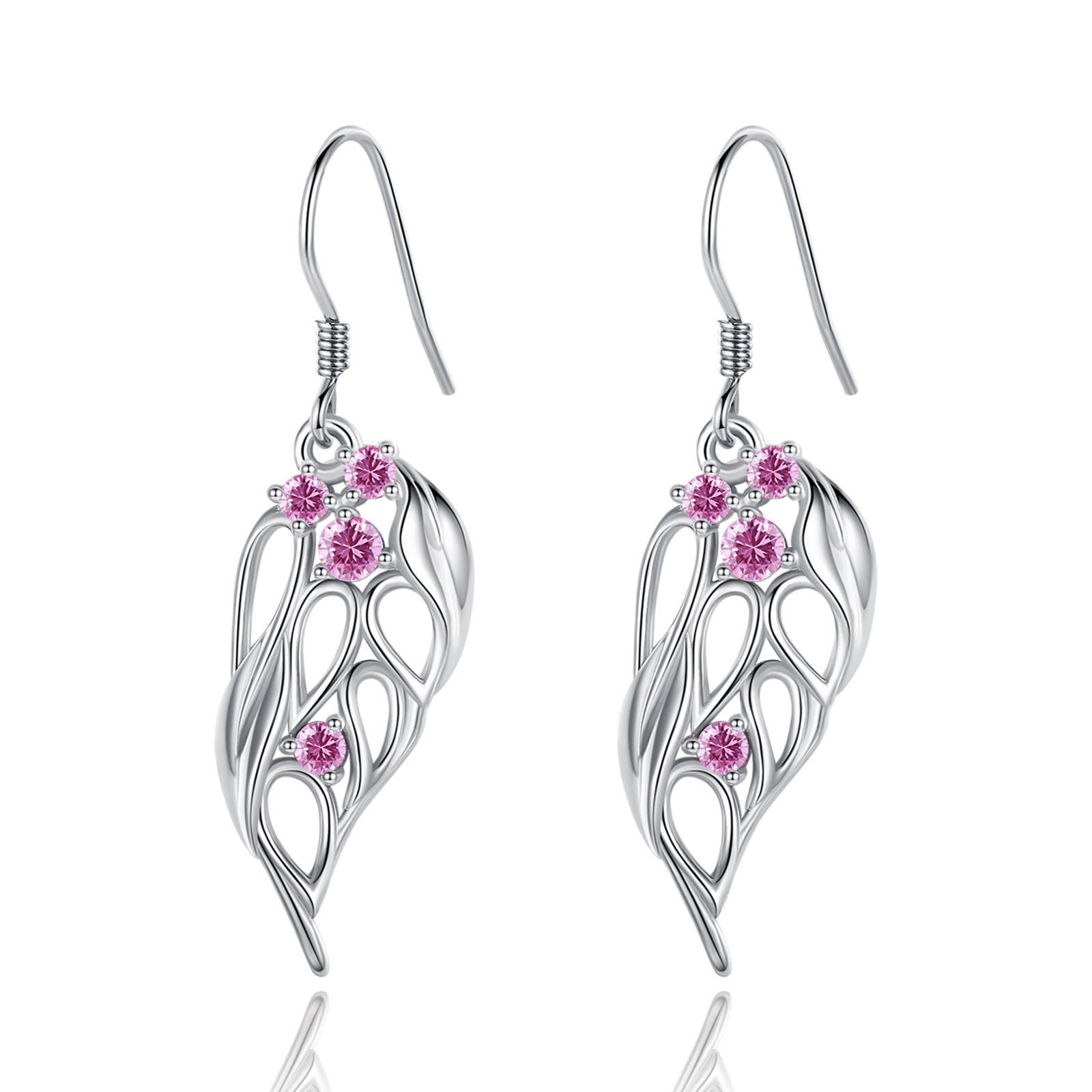 Merryshine Jewelry High Quality 925 Sterling Silver Autumn Leaf Ear Hook Earrings