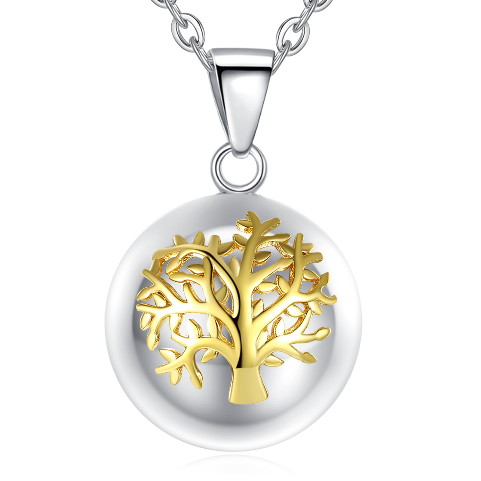 Merryshine Jewelry Vintage Tree of Life Harmony Ball Bells Jewelry Pregnancy Chimes Necklace