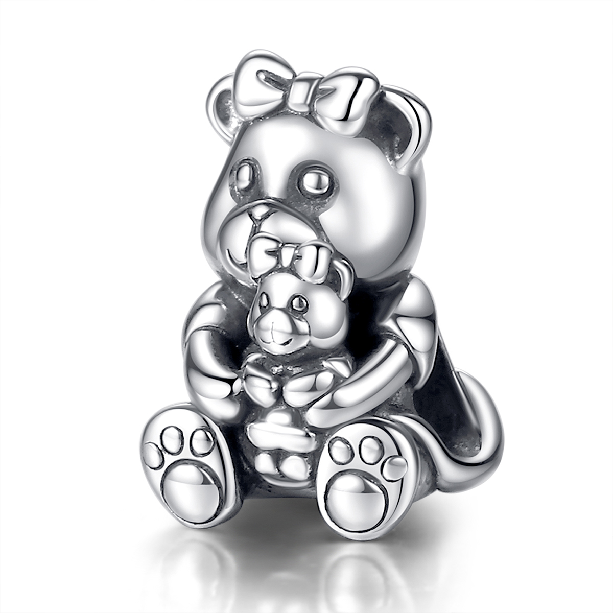 Merryshine Jewelry High Quality Little Bear Design 925 Sterling Silver Beads for Bracelet Jewellery Making