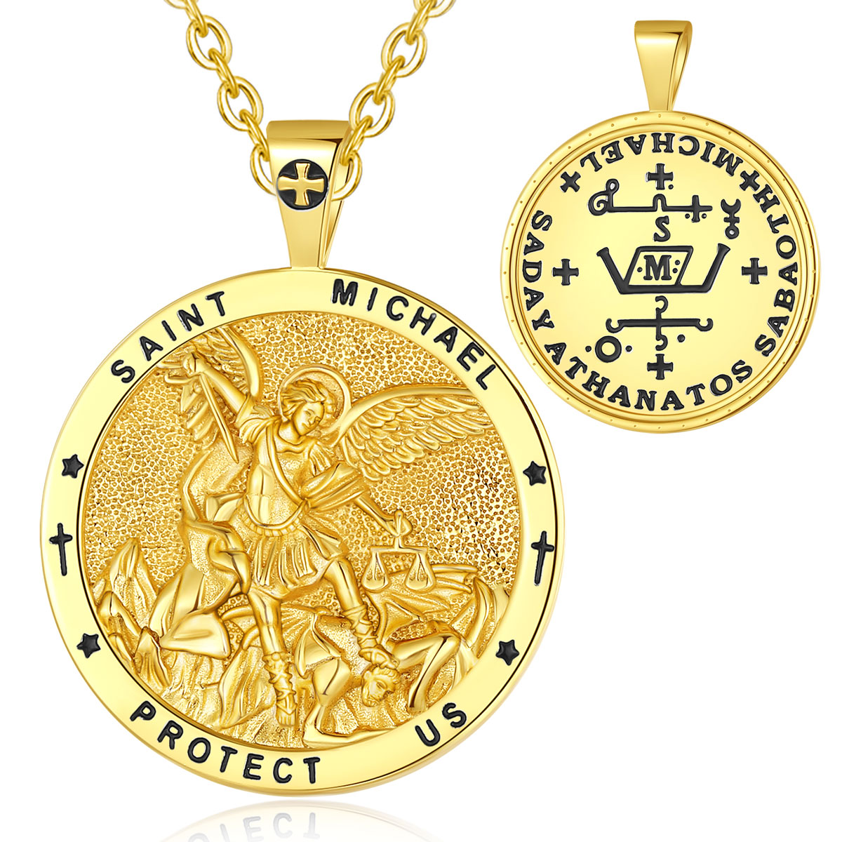 Archangel St Michael Lucky Charm Amulet Pendant