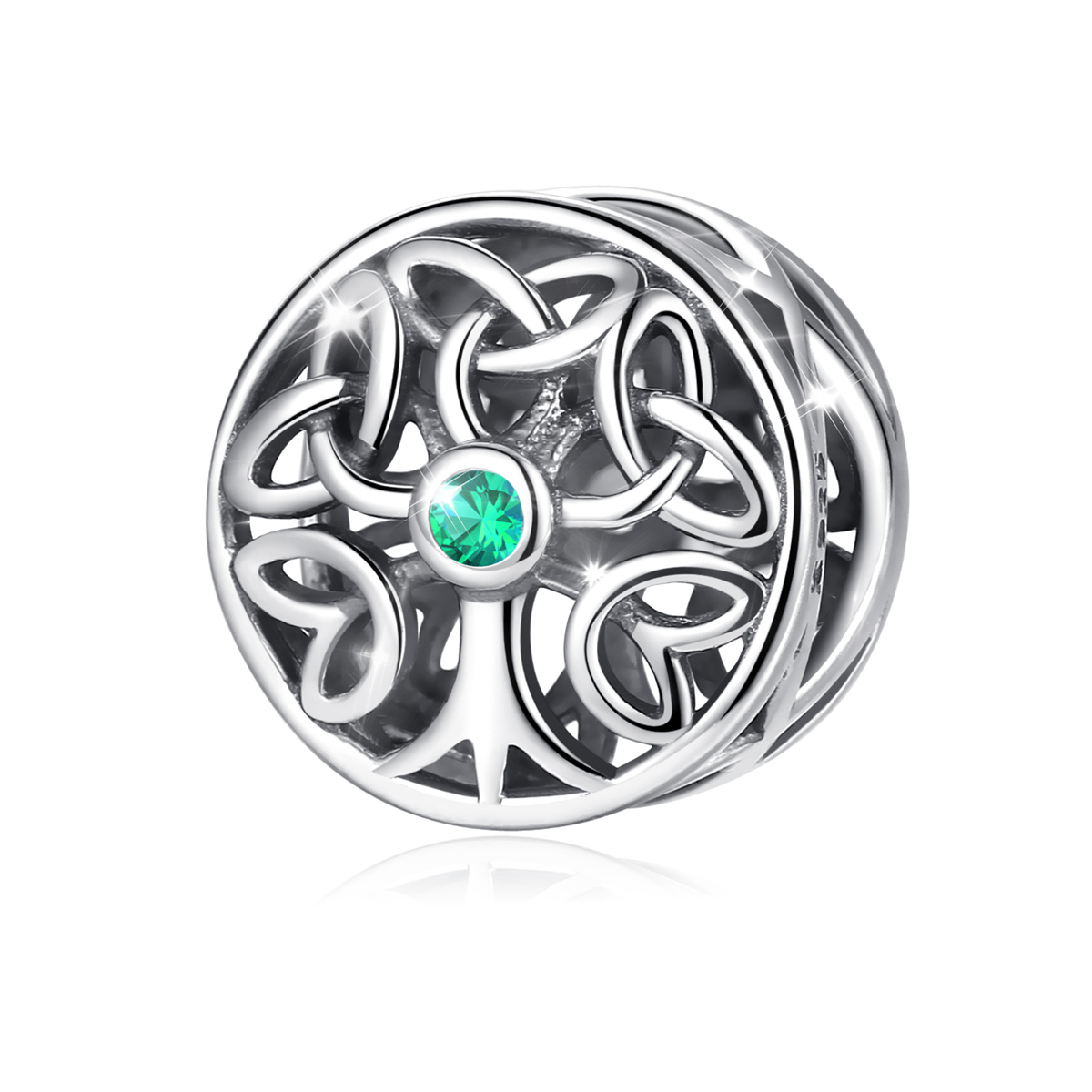 Embrace Nature's Beauty: The Material Vintage Oxidized Celtic Tree of Life Silver Bead