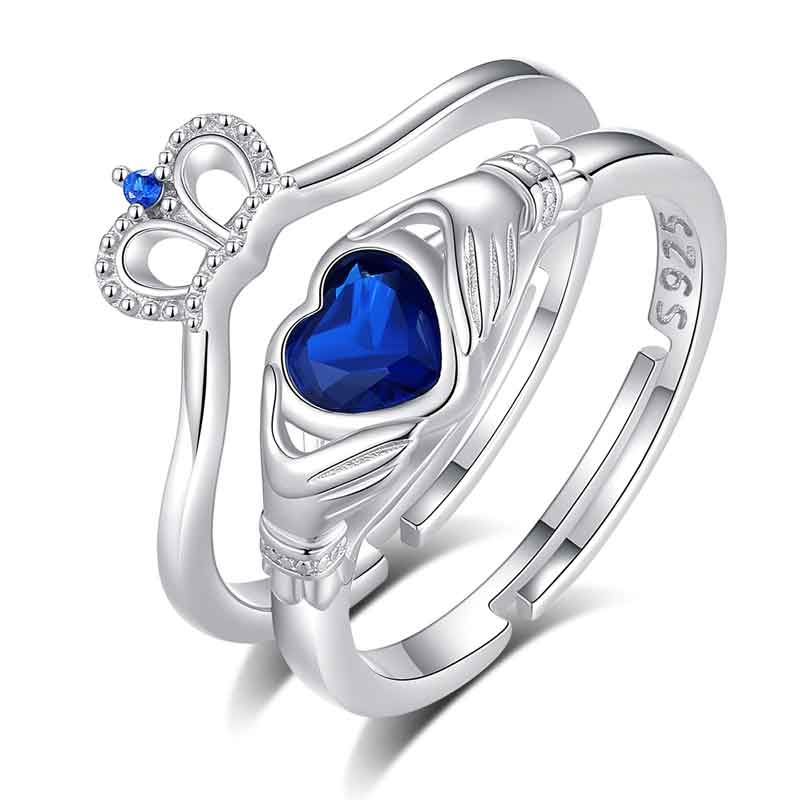 Merryshine Jewelry Wholesale Price 925 Sterling Silver Gladdagh Rings Sets