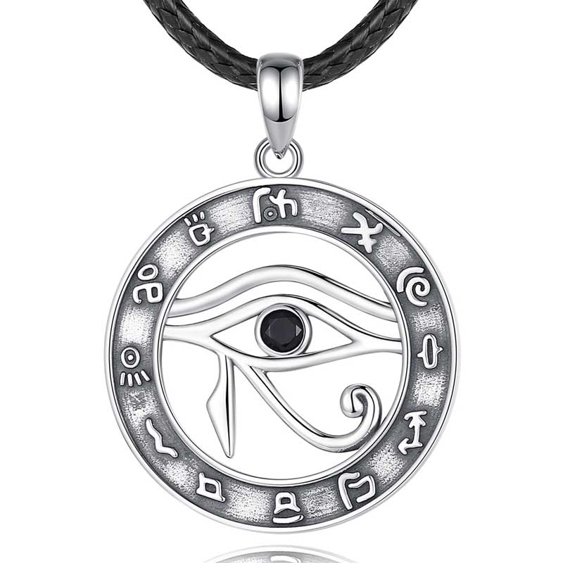 Merryshine Jewelry 925 Sterling Silver Mystical Eye of Horus Pendant Necklace