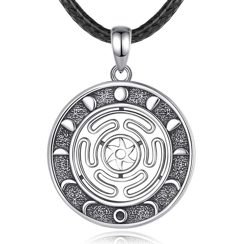 Merryshine Jewelry 925 Sterling Silver Vintage Style Hecate Wheel Pendant Necklace