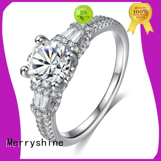 Merryshine Wholesale large silver rings company for gowns